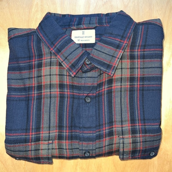 Mutual Weave Other - Mutual Weave NEW Big and Tall Plaid Flannel Long Sleeve Button Up Shirt XL TALL